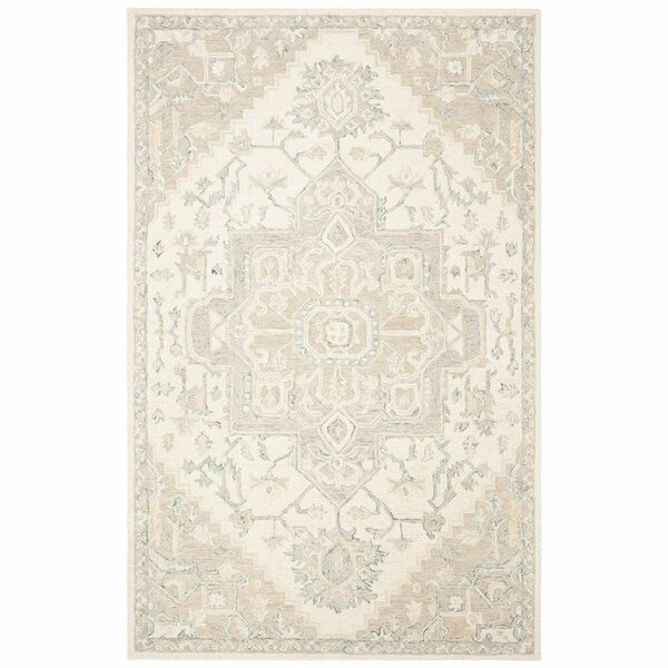 Safavieh Micro-Loop Hand Tufted Small Rectangle Area Rug, Ivory & Beige - 4 x 6 ft. MLP503B-4